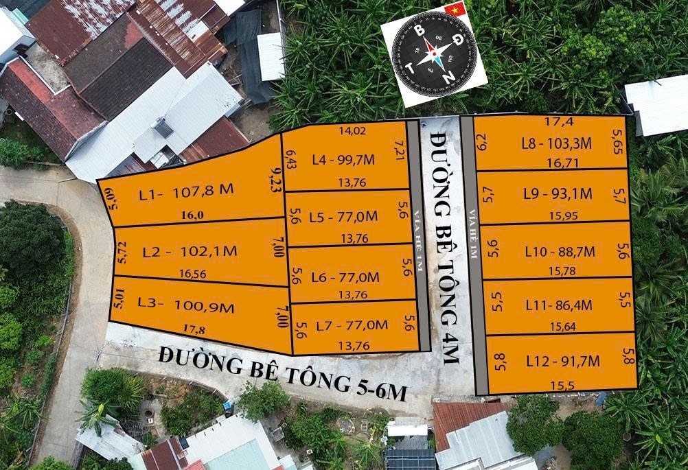 Đất bán thôn An Ninh Diên Khánh 103m², ngang 6,2m, đường bê tông 5m - ảnh 1