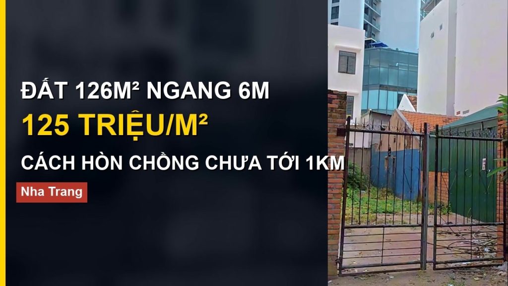 Đất gần bãi tắm Hòn Chồng Nha Trang ngang 6m làm được gì