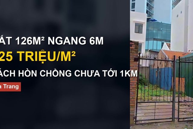 Đất gần bãi tắm Hòn Chồng Nha Trang ngang 6m làm được gì