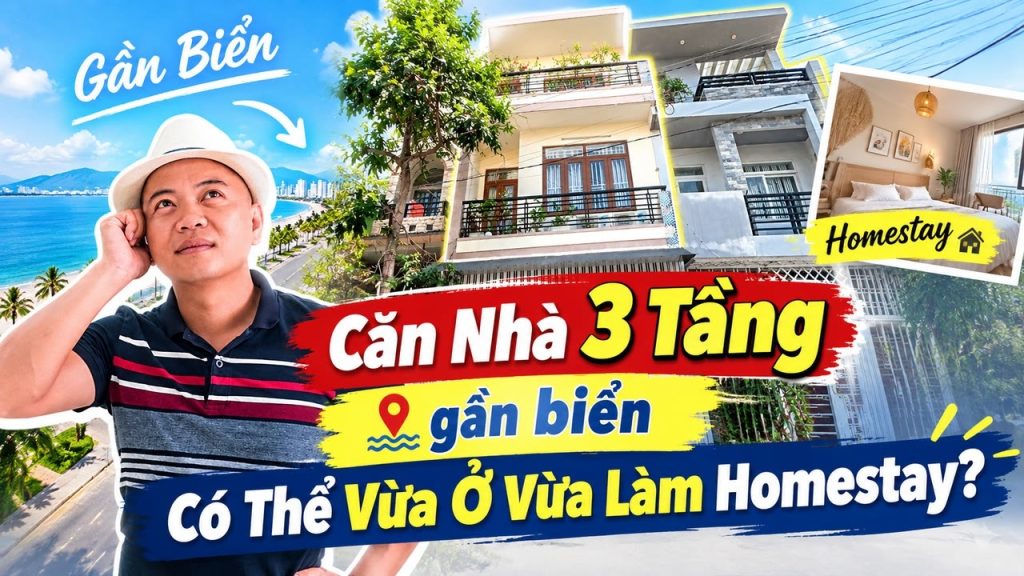 Nhà gần biển Nha Trang 3 tầng vừa ở vừa làm homestay